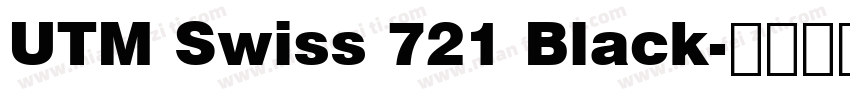 UTM Swiss 721 Black字体转换